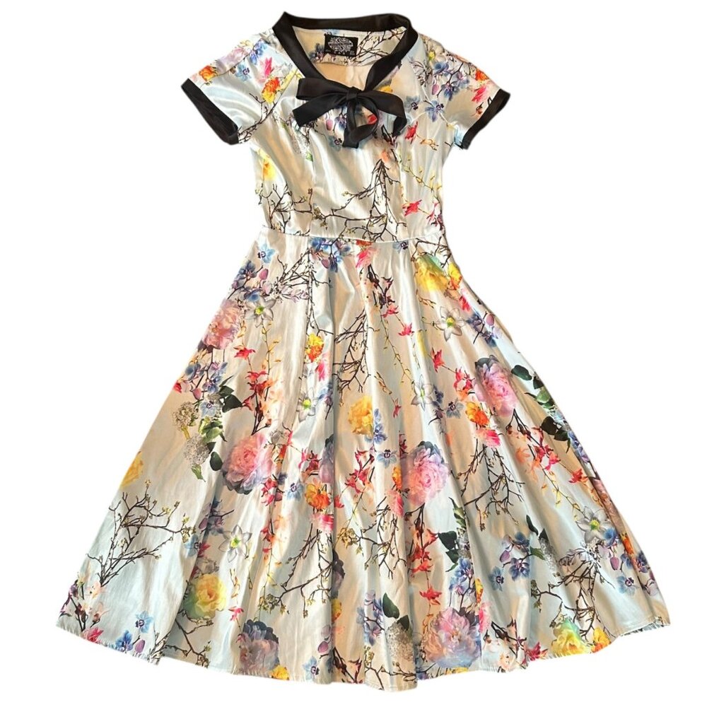 Hearts & Roses Floral Pinup Rockabilly Kimono Style Dress 4